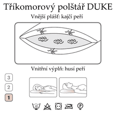 Ch. Fischbacher Blazina DUKE 50 x 90 cm iz gosjega in račjega perja v bombažu