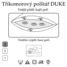 Ch. Fischbacher Blazina DUKE 80 x 80 cm iz gosjega in račjega perja v bombažu