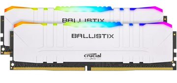 Crucial Ballistix RGB 32GB Kit (2x16GB), DDR4, 3600MHz, DIMM, CL16 pomnilnik, bel (BL2K16G36C16U4WL)