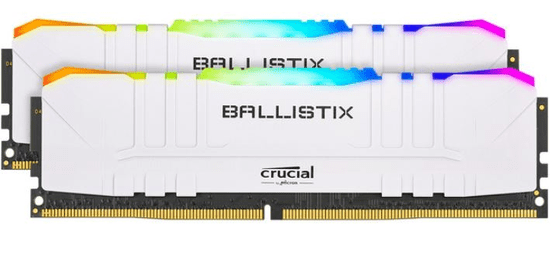 Crucial Ballistix RGB 32GB Kit (2x16GB), DDR4, 3600MHz, DIMM, CL16 pomnilnik, bel (BL2K16G36C16U4WL)