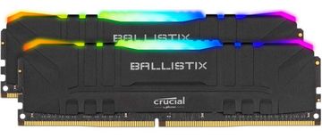 Crucial Ballistix RGB 32GB Kit (2x16GB), DDR4, 3200MHz, DIMM, CL16 pomnilnik, črn (BL2K16G32C16U4BL)