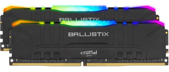 Crucial Ballistix RGB 32GB Kit (2x16GB), DDR4, 3200MHz, DIMM, CL16 pomnilnik, črn (BL2K16G32C16U4BL)