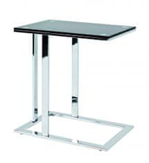 Mørtens Furniture Kavna mizica Jermaine, 58 cm, črna / krom