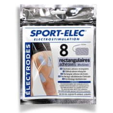Sport-Elec elektrode za elektrostimulator, pravokotne, 8 kosov