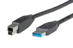 Roline Kabel USB 3.0 A-B 1,8 m, črn