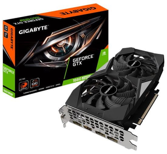 Gigabyte OC GeForce GTX 1660 SUPER grafična kartica, 6GB GDDR6 (GV-N166SOC-6GD)