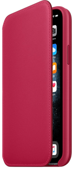 Apple preklopni ovitek iPhone 11 Pro Leather Folio - Raspberry MY1K2ZM/A