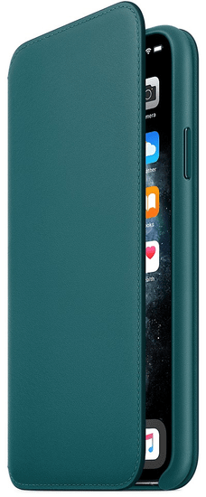 Apple preklopni ovitek iPhone 11 Pro Max Leather Folio - Peacock MY1Q2ZM/A