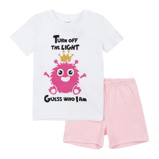 Garnamama dekliška pižama Neon Summer, potisk, svetleča v temi