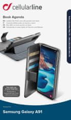 CellularLine Agenda ovitek za Samsung Galaxy S10, preklopni, črn