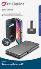 CellularLine ovitek za Samsung Galaxy A71, preklopni, črn