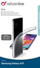 CellularLine Fine ovitek za Samsung Galaxy A71, silikonski, prozoren - kot nov