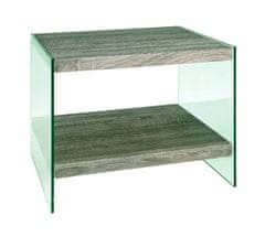 Mørtens Furniture Kavna mizica Heron, 45 cm, prozorna / hrastova
