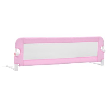 Vidaxl Posteljno varovalo za otroke roza 120x42 cm poliester