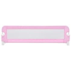 Vidaxl Posteljno varovalo za otroke roza 120x42 cm poliester