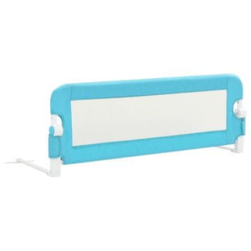 Vidaxl Posteljno varovalo za otroke modro 120x42 cm poliester