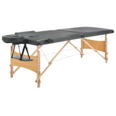 Vidaxl Masažna miza z 2 conama lesen okvir antracit 186x68 cm