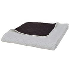 Vidaxl 130881 Double-sided Quilted Bedspread Beige/Brown 220 x 240 cm