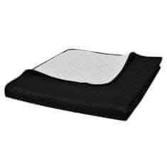 Vidaxl 130888 Double-sided Quilted Bedspread Black/White 230 x 260 cm