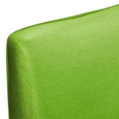 Vidaxl Ravne raztegljive prevleke za stole 4 kosi zelene