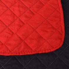 Vidaxl 131553 Double-sided Quilted Bedspread Red and Black 220x240 cm
