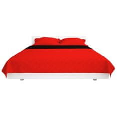 Vidaxl 131553 Double-sided Quilted Bedspread Red and Black 220x240 cm