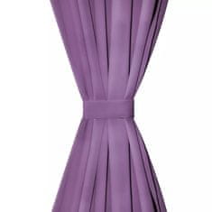 Vidaxl Zavese iz mikro satena 2 kosa z zankami 140x175 cm lila barve