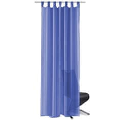 Vidaxl Prosojne zavese 2 kosa 140x175 cm kraljevsko modre barve