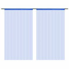 Greatstore Zavese iz nitk 2 kosa 100x250 cm modre barve