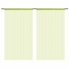 Vidaxl Zavese iz nitk 2 kosa 140x250 cm zelene barve