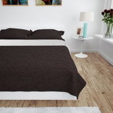 Vidaxl Dvostransko prešito pregrinjalo 220x240 cm krem in rjavo