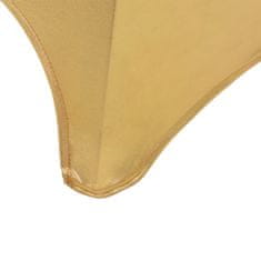 Greatstore Prevleke za stol raztegljive 6 kosov zlate barve