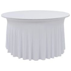 Vidaxl Raztegljiva pregrinjala za mizo s krilom 2 kosa 180x74 cm bela
