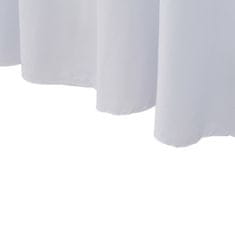 Vidaxl Raztegljiva pregrinjala za mizo 2 kosa 243x76x74 cm bela