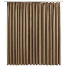 Greatstore Zatemnitvena zavesa z obešali taupe 290x245 cm