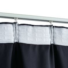 Vidaxl Zatemnitvene zavese z obešali 2 kosa antracitne 140x245 cm