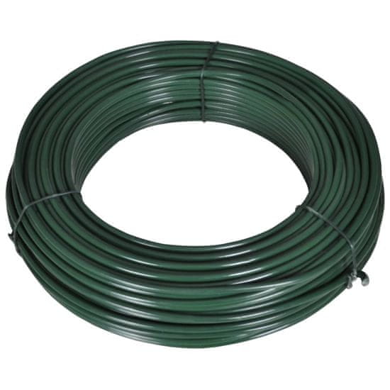 Vidaxl Vezna žica za ograjo 80 m 2,1/3,1 mm jeklo zelena