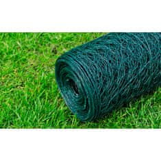 Vidaxl Žična ograja pocinkana s PVC oblogo 25x0,75 m zelena