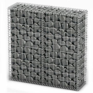 Vidaxl Gabion košara s pokrovi pocinkana žica 100 x 100 x 30 cm