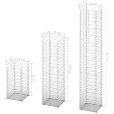 Vidaxl Gabion 3 kosi pocinkana žica