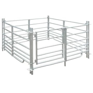 shumee vidaXL 4 delna ograda za ovce iz pocinkanega jekla 137 x 137 x 92 cm