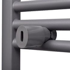 Vidaxl Kopalniški cevni radiator za centralno ogrevanje raven 600x1424 mm siv