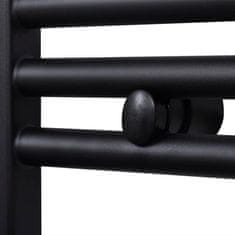 Vidaxl Kopalniški radiator z ravnimi cevmi 600x1160 mm črn