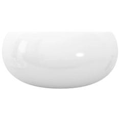 Vidaxl Umivalnik iz keramike okrogel bel 40x15 cm