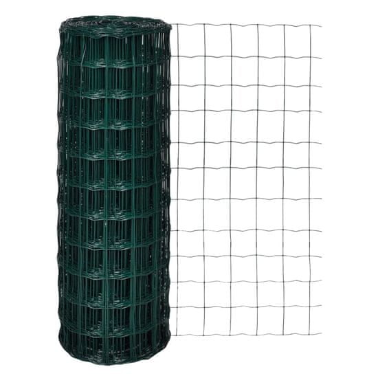 shumee vidaXL Evro ograja iz jekla 25x1,7 m zelena