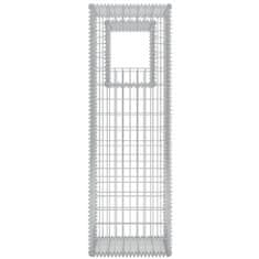 Vidaxl Gabion stebriček / korito za rastline 2 kosa jeklo 50x50x160 cm