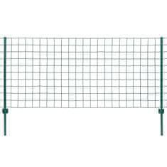 shumee vidaXL Evro ograja iz jekla 20x1 m zelena