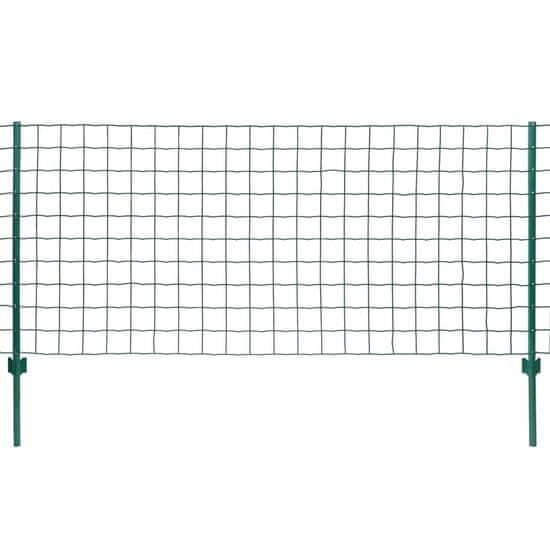 shumee vidaXL Evro ograja iz jekla 20x1 m zelena