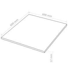 shumee MDF plošče kvadratne 8 kosov 60x60 cm 12 mm