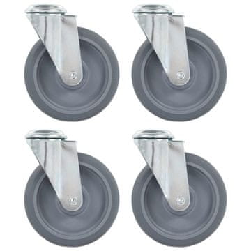 shumee vidaXL Gibljiva kolesa z luknjami za sornik 24 kosov 125 mm